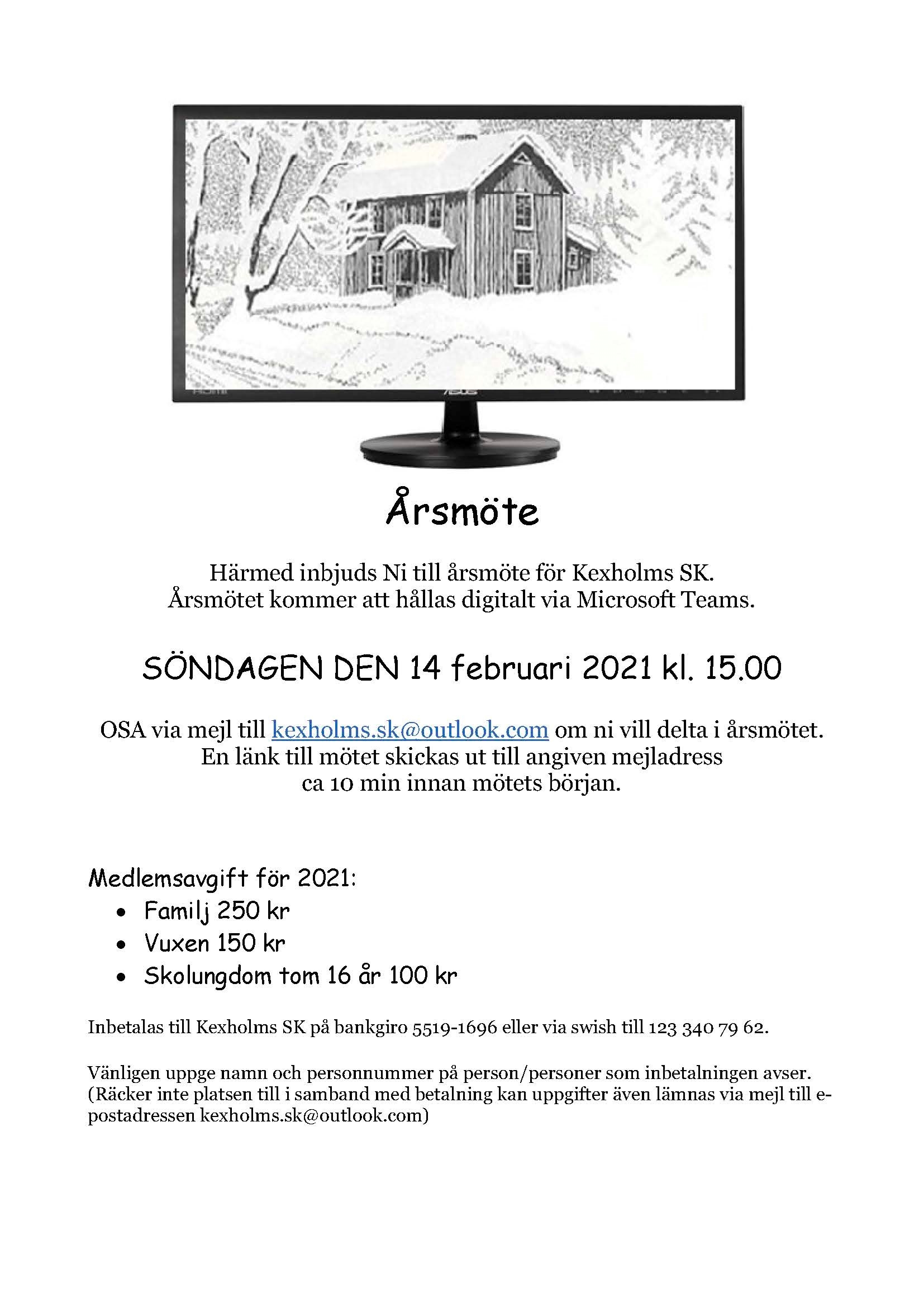 image: Årsmöte 14 februari 2021